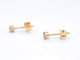 Boucles d'oreilles Boucles d'oreilles en or jaune 14 carats serties de diamants 58 Facettes 2271