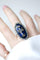 Bague 61 Bague navette XVIIIe siècle en or rose, argent, émail bleu et diamants 58 Facettes
