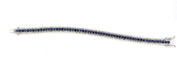 Bracelet Bracelet tennis - Bracelet en or blanc 18 carats, saphirs et diamants 58 Facettes