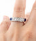 Bague 52 Bague en or blanc 18 carats avec saphirs et diamants 58 Facettes