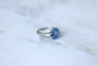 Bague 51 Art Déco - Bague en platine saphir de Ceylan et diamants baguette 58 Facettes