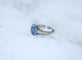 Bague 51 Art Déco - Bague en platine saphir de Ceylan et diamants baguette 58 Facettes