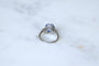 Bague 51 Art Déco - Bague en platine saphir de Ceylan et diamants baguette 58 Facettes