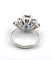 Bague 56 Bague en or blanc 18 carats avec saphir birman et diamants 58 Facettes
