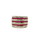 Bague 55 Bague vintage multibande en or jaune 750 avec rubis et diamants 58 Facettes 50358