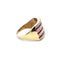 Bague 55 Bague vintage multibande en or jaune 750 avec rubis et diamants 58 Facettes 50358