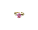 Bague Bague tourmaline rose et diamants baguette en or jaune 58 Facettes