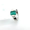 Bague 53 Bague en or blanc 18 carats avec émeraude naturelle 58 Facettes 50387