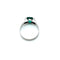 Bague 53 Bague en or blanc 18 carats avec émeraude naturelle 58 Facettes 50387