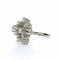 Bague 55 Bague vintage florale en or blanc 18 carats et diamants 58 Facettes 50392