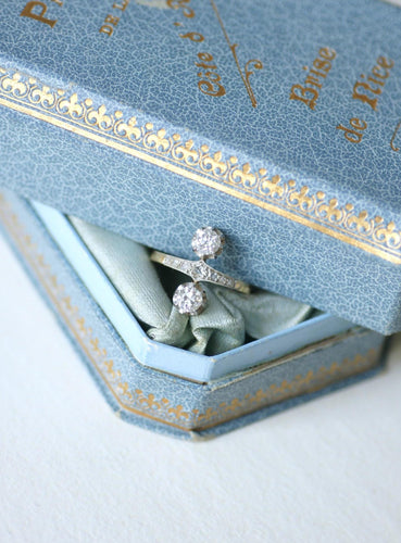 Bague 60 Belle Époque - Bague Aigrette diamants sur or et platine 58 Facettes