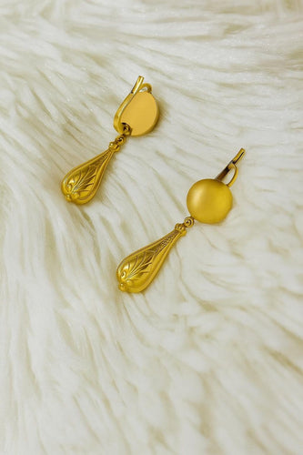 Boucles d'oreilles Boucles d’oreilles pendantes vintage en or jaune 18k, sphère polie 58 Facettes 50266