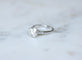 Bague 55 Solitaire - Bague en or blanc diamant baguette 58 Facettes