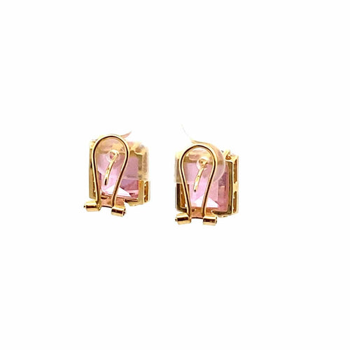 Boucles d'oreilles Boucles d'oreilles puces en or jaune 750 avec diamants 58 Facettes 50503