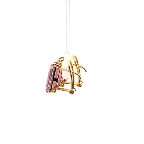 Boucles d'oreilles Boucles d'oreilles puces en or jaune 750 avec diamants 58 Facettes 50503