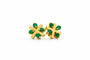Boucles d'oreilles Boucles d'oreilles croix florales en or jaune 18k et émeraudes colombiennes 58 Facettes 50041