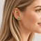 Boucles d'oreilles Boucles d'oreilles croix florales en or jaune 18k et émeraudes colombiennes 58 Facettes 50041