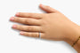 Bague 52 Bague demi-alliance en or blanc 750 avec diamants taille brillant 58 Facettes 50144