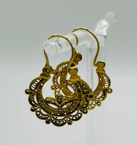 Boucles d'oreilles Boucle d'oreille Art déco - Boucles d'oreilles en or 750 type portugais 58 Facettes 50181
