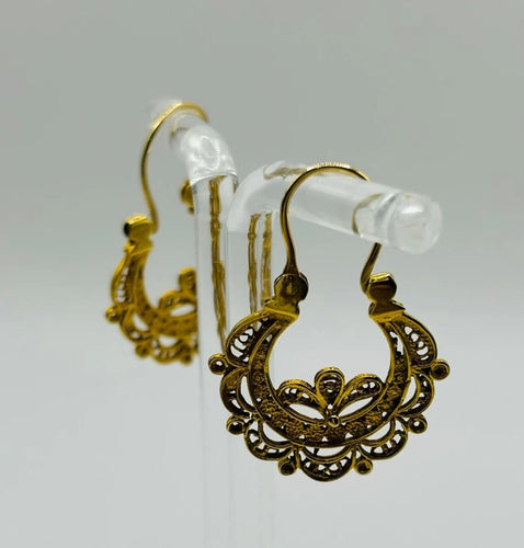 Boucles d'oreilles Boucle d'oreille Art déco - Boucles d'oreilles en or 750 type portugais 58 Facettes 50181