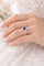 Bague 62 Bague halo - saphir bleu et diamants en or blanc 18k 58 Facettes 50212