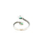 Bague 53 To and Me - Bague ouverte en or blanc 18k et émeraudes naturelles 58 Facettes 50053