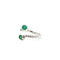Bague 53 To and Me - Bague ouverte en or blanc 18k et émeraudes naturelles 58 Facettes 50053
