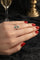 Bague 53 To and Me - Bague ouverte en or blanc 18k et émeraudes naturelles 58 Facettes 50053