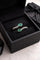 Bague 53 To and Me - Bague ouverte en or blanc 18k et émeraudes naturelles 58 Facettes 50053