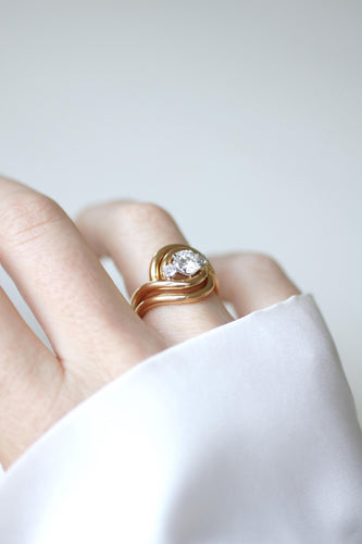 Bague 50 Bague Tourbillon - Bague en or rose et platine diamants 58 Facettes