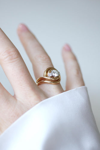 Bague 50 Bague Tourbillon - Bague en or rose et platine diamants 58 Facettes