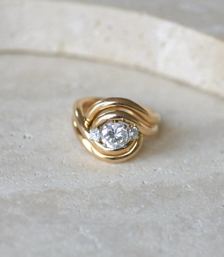 Bague 50 Bague Tourbillon - Bague en or rose et platine diamants 58 Facettes