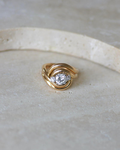 Bague 50 Bague Tourbillon - Bague en or rose et platine diamants 58 Facettes