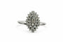 Bague 57 Bague grappe de diamants en or blanc 18k 58 Facettes 50286