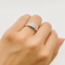 Bague 52 Bague en or blanc 18K et diamants pavés 58 Facettes 50303