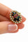 Bague 52 Bague vintage ovale en or jaune 14K avec rubis, saphirs, perles et diamants 58 Facettes 50312