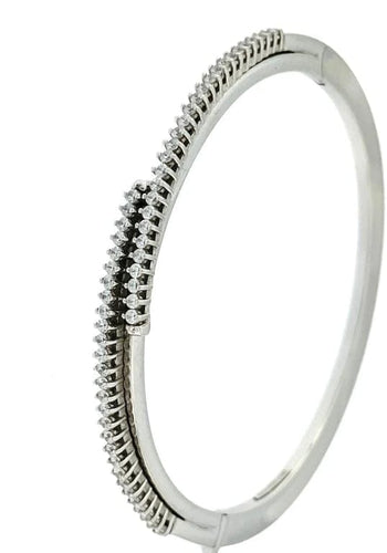 Bracelet Sinico - Bracelet en or blanc 18 carats et diamants 58 Facettes