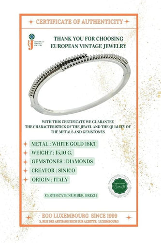 Bracelet Sinico - Bracelet en or blanc 18 carats et diamants 58 Facettes
