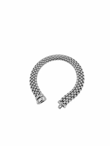 Bracelet FOPE - Bracelet motif brique en or blanc 18 carats 58 Facettes