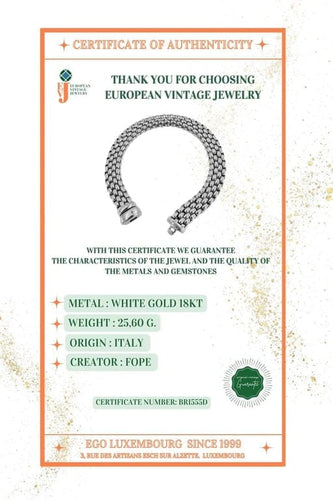 Bracelet FOPE - Bracelet motif brique en or blanc 18 carats 58 Facettes