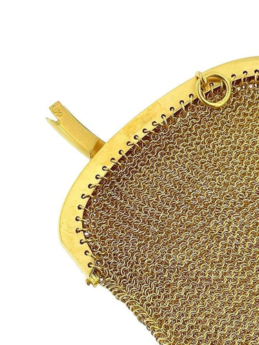 Pendentif Pendentif porte-monnaie ancien victorien en or jaune 18 carats 58 Facettes