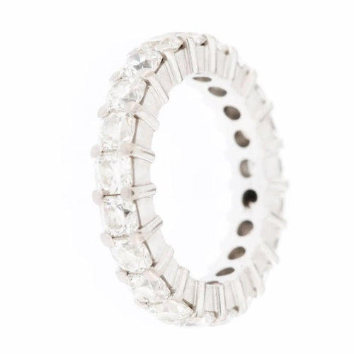 Bague 56 Bague Eternity - Alliance en or blanc 18 carats et diamants 58 Facettes