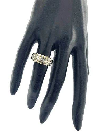 Bague 55 Bague cocktail en or jaune 18 carats avec diamants 58 Facettes