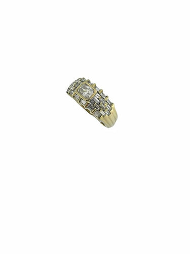Bague 55 Bague cocktail en or jaune 18 carats avec diamants 58 Facettes