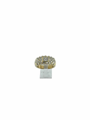 Bague 55 Bague cocktail en or jaune 18 carats avec diamants 58 Facettes