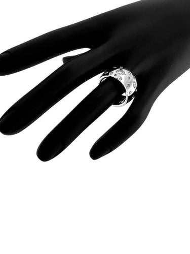 Bague 56 Bague en or blanc 18 carats avec diamants taille brillant 58 Facettes