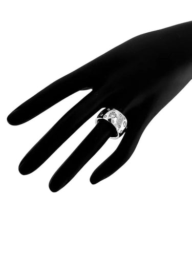 Bague 56 Bague en or blanc 18 carats avec diamants taille brillant 58 Facettes