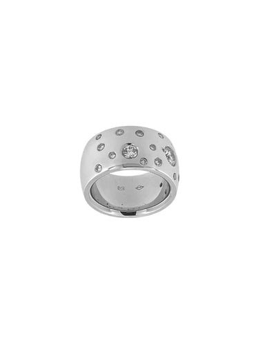 Bague 56 Bague en or blanc 18 carats avec diamants taille brillant 58 Facettes