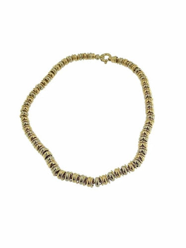 Collier Urbino - Collier tubulaire en or jaune 18 carats et or blanc 58 Facettes