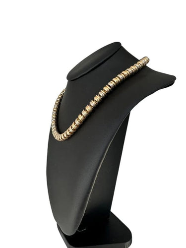 Collier Urbino - Collier tubulaire en or jaune 18 carats et or blanc 58 Facettes